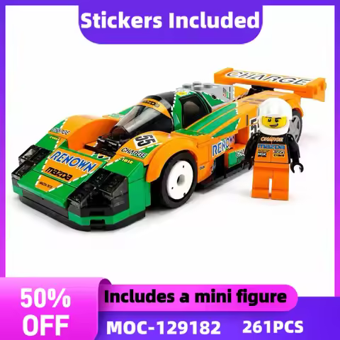 MOC-129182 1990s 787B Rotary-Engine Legendary Race Car Building Block Set – Birthday Gift / Creative