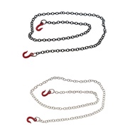 Mini Metal Trailer Chain with Tow Hook Decoration Accessories for 1/18 1/24 1/30 RC Car TRX4M SCX24 