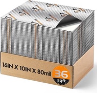 Sound Deading Material for Cars, 80mil (2mm) 36 sqft (3.4 sqm) Car Sound Deadening mat, Butyl Automo