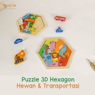 BUYEE GIFT - 3D Hexagon Puzzle | Matching Character Shapes