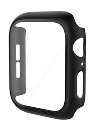 1入組可兼容apple Watch的手錶屏幕保護套件,包括pc手錶殼+鋼化膜,適用於apple Watch系列se 9 8 7 6 5 4 3 2 1,大小分別為40mm、38mm、41mm、42mm、44mm、45mm