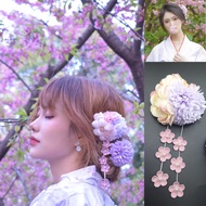 Ancient Style Flower Hairpin Kimono Yukata Costume Hanfu Hair Accessories cos Headdress Photo Show H