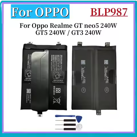 New BLP987 4600mAh Battery For Oppo Realme GT neo5 240W GT5 240W / GT3 240W mobile phone battery + T