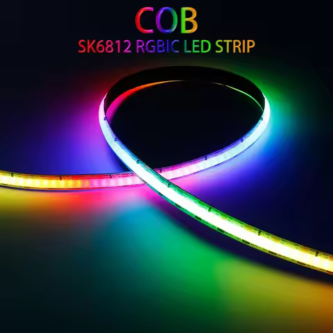 WS2812B RGBIC FOB COB LED Strip Lights 240LEDs/m High Density Magic Digital Addressable WS2812 Smart