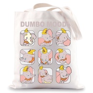 Elephant Dumbo Tote Bag Dumbo Cartoon Inspired Gift Flying Elephant Dumbo Moods Shoulder Bag Bag For