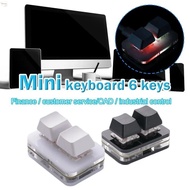 MXBEAUTY Copy Paste Keypad, Acrylic Mini Custom Mini 2 Key Keypad, Keypad Accessories Red Switch Ill