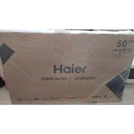 Haier 50 inch Android 9.0 Smart TV 4K UHD HDR LED TV LE50k6600UG Sharp Image Built in WiFi