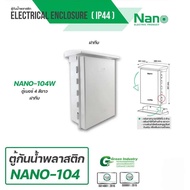 Nano 104 ตู้กันฝน เบอร์ 4 ตู้กันน้ำ มีหลังคา ฝาทึบ NANO-104W และ ฝาใส 104CW ตู้ไฟ ตู้พลาสติก