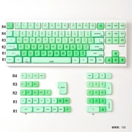 สีเขียวเยลลี่น้ําแข็งคริสตัล Keycaps 132 คีย์ MOA Profile Double Shot PBT + PC Keycaps สําหรับ MX 61