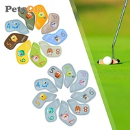 [PETSOLA] 9 Pieces Iron Headcovers for Golf Club PU Accessories Golf Club Head Covers