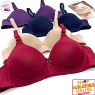 Women Bra Non Wired Cup Wave Design Soft Cotton Bra Size 36~46B Underwear Lingerie/Baju Dalam Wanita
