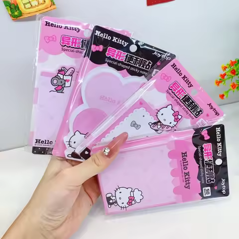 50Pc Genuine Sanrio Hello Kitty Notepad Creative Cartoon Sticky Note Workbook Label Sticker Office M