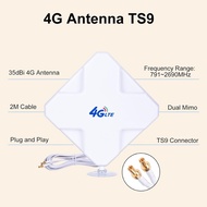 TS9 LTE Antenna 35dBi Dual Mino 4G Omni-directional External Antenna for 4G Router AirCard USB Modem