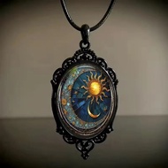 Cross Border% European American Cross Border Necklace Retro Gothic Bat Cross Miko Halloween Pendant 