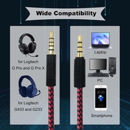 Replacement Audio Cable Cord for G433 Headset Compatible with Logitech G233 G Pro G Pro X Gaming Hea