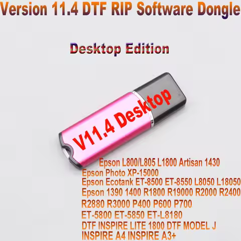 11.4 V11.4 RIP Dongle Key For Epson DTF software Desktop L18050 L8050 L1800 ET 5800 ET 5850 XP600 i3
