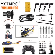 YUXIANG F06 EC135 RC Helicopter All Spare Parts Fuselage Shell Rotor Battery Remote Control Paddle B