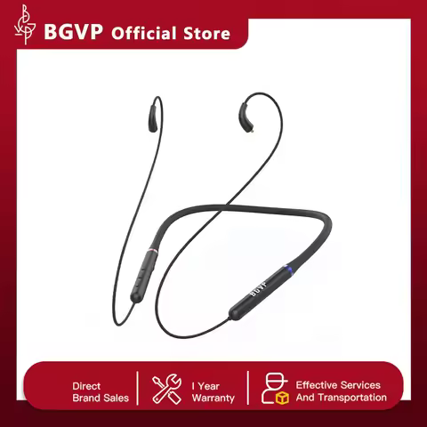 BGVP M1s BK3266 DAC Neckband Sport Bluetooth5.0 Wireless Collar Earphone Upgrade Cable MMCX Interfac