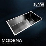 ZUHNE Modena Single Bowl 16-Gauge Stainless Steel Undermount Kitchen Sink Basin with Accessories (20