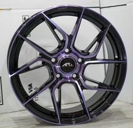 【超前輪業】ART-2 旋壓輕量化 17吋鋁圈 5孔114.3 黑底車面+紫色透明漆