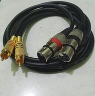 kabel audio mixer ke power amplifier jek canon xlr female to jek rca 1 set