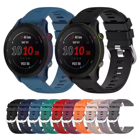 For Garmin Forerunner 255 255S 265S 265 Silicone Bracelet Strap for Garmin Vivoactive 4 4S Venu 2 3S