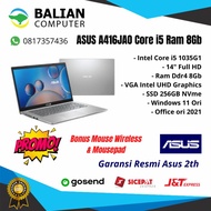 LAPTOP ASUS A416JAO Core i5 1035G1 Ram 8Gb Windows 11