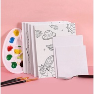 ❃1-Piece Canvas Easel White Frame Drawing Board Various Sizes Suitable For Gouache,Acrylic Paint ۩5