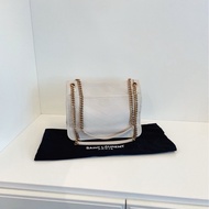 【98新🆕】YSL 白色V紋 Niki Bag中號 單肩包