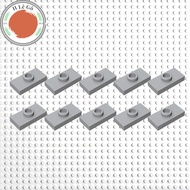 Combo of 10 light gray 1x2 flat centering bricks