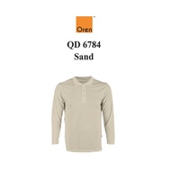 SUNBEAR.com.my Oren Sport QD6784 Sand CoolFit Quick Dry Long Sleeve Polo Polyester Microfiber Eyelet