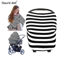 Baby Car Seat Cover Canopy Nursing Cover Multi-Use Stretchy Infinity Scarf Breastfeeding Shopping Cart Cover High Chair Covers