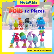 MetaKidz 12pcs Trolls Toys Action Figure Trolls Birthday Cake Decoration Mini Toys Trolls Poppy Trol
