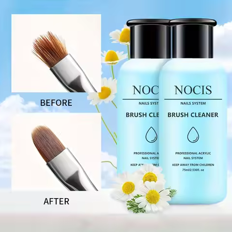 NOCIS 75ml Acrylic Nail Brush Cleaner Acrylic Brush Cleaner Liquid, Nail Gel Brush Cleaner Nail Arti