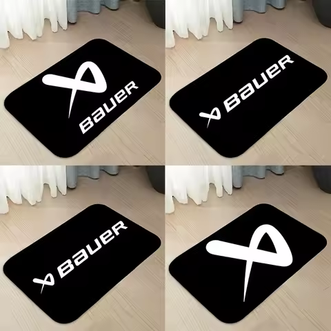 1 Piece of Black Bauer Doormat Home Carpet Entrance Door Mat 100% Polyester Modern Decorative Rug Be