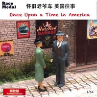 Popular RM Doll1:64Vintage Nostalgic Classic Car Rich Socialite Suit Top Hat Character Car Model In 