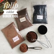 TULIP CHOCOLATE POWDER COCOA POWDER BORDAUX BURGUNDY NOIR 100 GRAMS BLACK COCOA POWDER
