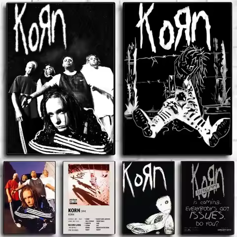 Metal Rock Band K-Korn Poster Wall Art Home Decor Room Decor Living Room Restaurant Kitchen Art