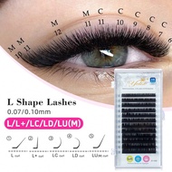 ขนตาปลอมแบบรายบุคคล ชุด L Curl Series 12 แถว L L+ LC LD LU (M) Curl ขนตาปลอมมิ้งค์คลาสสิก นุ่ม และเป