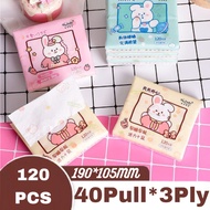 Bunny Cartoon Printed Pocket Tissue / Watermark Pocket Tissue / Soft Facial Tissue 60-Pulls
