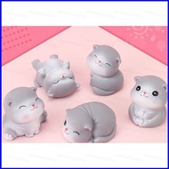 SQ3 4pcs 5pcs Pandas and kittens Cake decoration dress-up Action Figure Model Dolls Toys Ornament gi