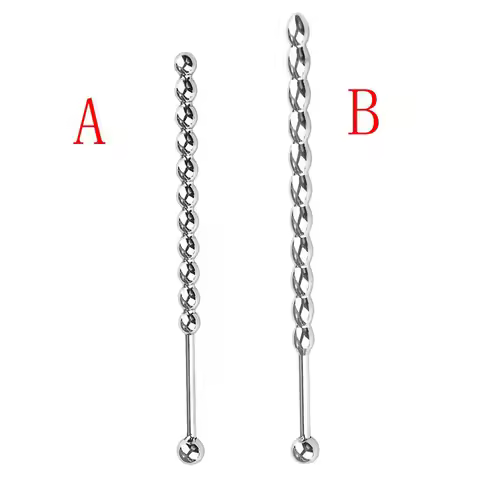 Men Male Urethral Sound Stainless Steel Urethral Sounding Stretcher Beads Plug
