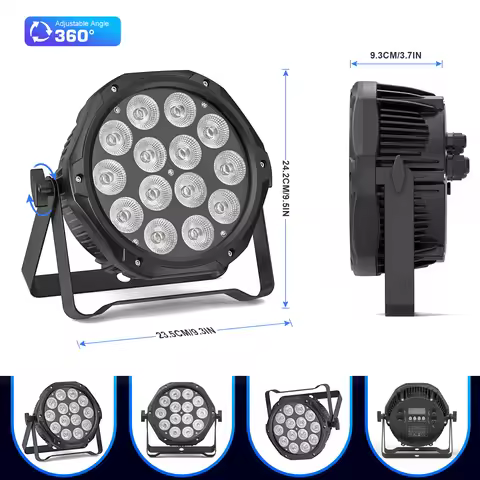 U'King 4Pcs IP65 Waterproof Par Light 14X10W RGBW LED Stage Light DMX Outdoor Par Light For Wedding 