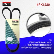 Bando Drive Belt 4PK-1220 for Toyota Vios 1.3 1.5 Gen 3 2NZ / 1NZ Engine