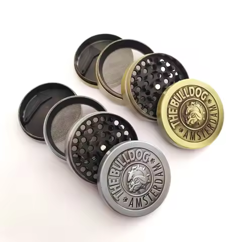 Herb Grinder Metal 4-layer Manual Spice Mill Salt Mortar Bulldog Tobacco Raw Grass Grinder