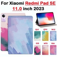 NEW Art Painting Fashion Watercolor Tablet Xiaomi Redmi Pad SE 11.0 inch 2023 oil painting Non-slip PU Leather Sweat-proof Stand Flip XIAOMI redmi pad se 2023 Cover case