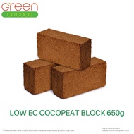 GreenOnCoco - Cocopeat Block 650g | Best for Fruits and vegetables | 80% water retention