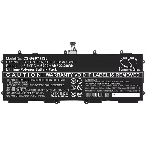 Li-Polymer Tablet Battery for Samsung,3.7v,6000mAh,GT-P7510 SCH-i925U Galaxy Tab 2 10.1,SP3676B1A SP