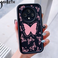MHKEID Case For OPPO Reno 12F 4G 12F 5G F27 5G Pink Butterfly Women Phone