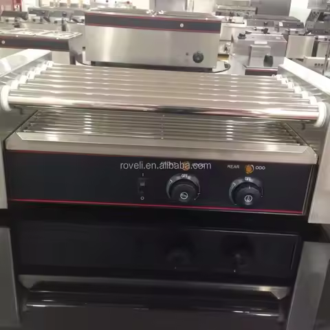 Hot Dog 11 Roller 27 Dogs Grill Hot Dog Maker Machine Sausage Roller Cooking Commercial Machine for 